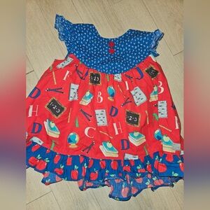 Eleanor rose school theme swing top sz 8-10